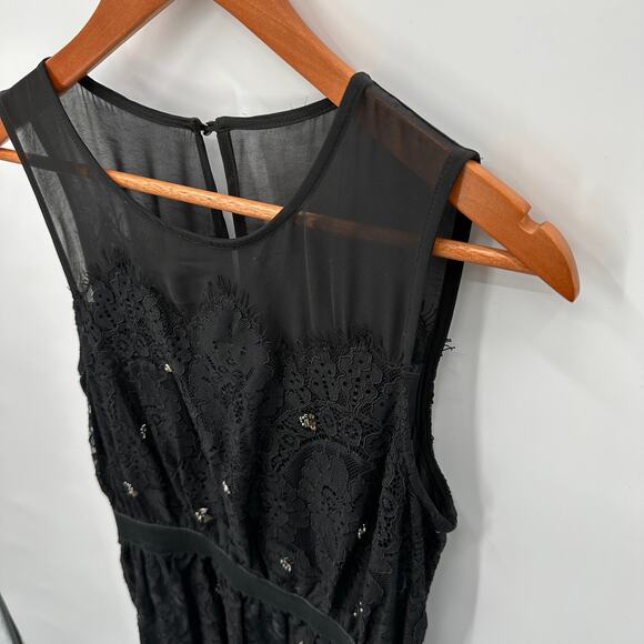 ANTHROPOLOGIE Meadow Rue Black Sleeveless Blouse // S - Picture 4 of 12